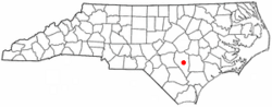 Location of Clinton within North Carolina