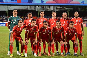 Nepal national football team at the 2021 SAFF Championship final