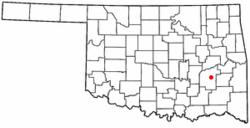 Location of Alderson, Oklahoma