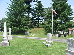 Native American mound in a Newtown cemetery