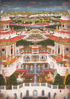 Palace complex with harem gardens, India