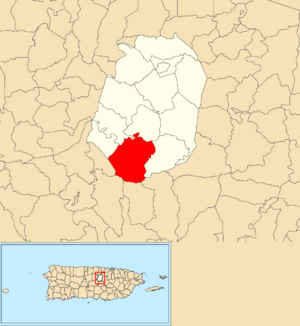Location of Palmarito within the municipality of Corozal shown in red