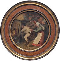Pieter Bruegel the Elder - 1557 - A Pig Has To Go in a Sty