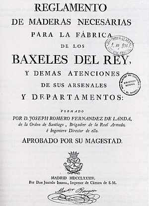 Reglamento de maderas necesarias para la fábrica de los Baxeles del Rey