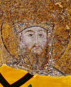 Restored mosaic of John V Palaiologos (head).jpg