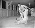 Rohwer Relocation Center, McGehee, Arkansas. A Judo class. Classes are held every afternoon and ev . . . - NARA - 538945