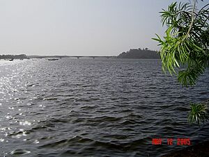 Sadashivgad Fort & Kali Bridge as seen from Nandangadda Village