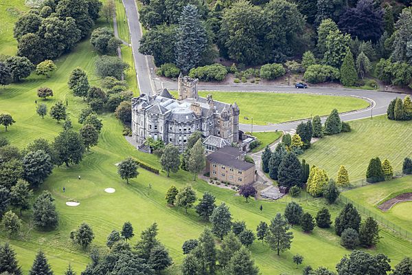 Aerial view of Airthrey Castle