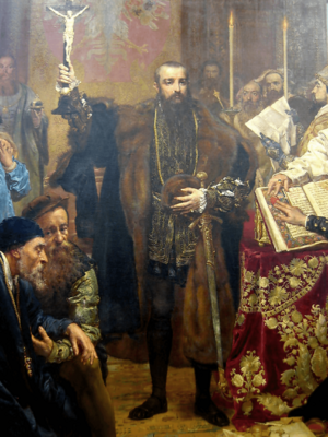 Sigismund II August of Poland during Lublin Union in 1569
