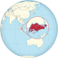 Singapore on the globe (Southeast Asia centered) zoom