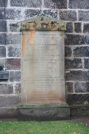 Sir David Rae's grave, Inveresk