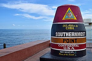 Southernmost point buoy, NE view