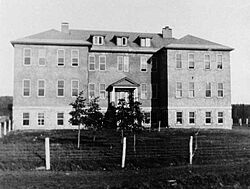 St. John's Indian Residential School Building, circa 1920-1930.jpg