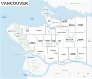 Stadtgliederung Vancouver 2008