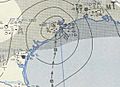Texas hurricane 1949-10-04 weather map