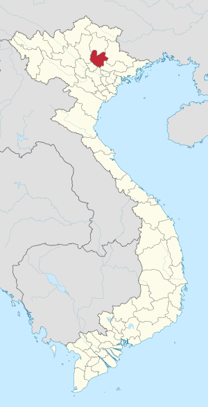 Location of Thái Nguyên within Vietnam