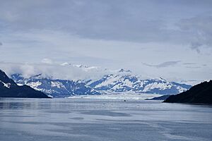 The Hubbard Glacier in Disenchantment Bay, Alaska In June of 2022