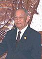 The Prime Minister, Dr. Manmohan Singh meeting with the President of Laos, Mr. Khamtay Siphandone at Vientiane in Laos on November 29, 2004 (cropped)
