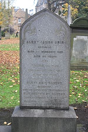 The grave of Alexander James Adie, Greyfriars Kirkyard