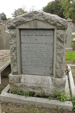 The grave of Prof George Dickie, St Machar's Cathedral