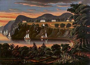 Thomas Chambers - View of Hudson River at West Point (c.1855)