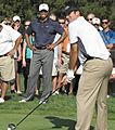 Tiger Woods and Tony Romo