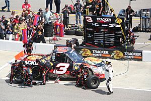 Ty Dillon pitstop at Rockingham 2012