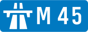 M45 motorway shield