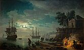 Vernet, Claude Joseph - Seaport by Moonlight - 1771