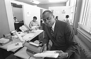 Vernon E. Jordan working on a voter education project