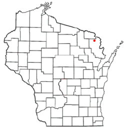 Location of Dunbar, Wisconsin