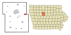Location of Duncombe, Iowa