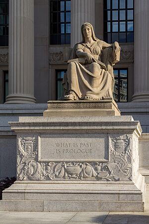 What is Past is Prologue statue