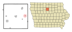 Location of Rowan, Iowa