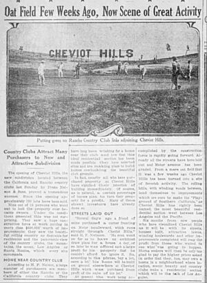 "Cheviot Hills" Los Angeles Evening Express, November 17, 1923
