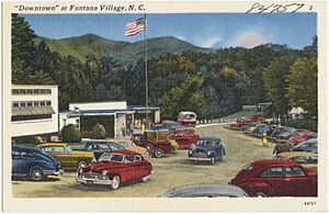 "Downtown" at Fontana Village, N. C. (5812054122)
