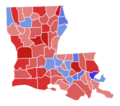 2014 United States Senate runoff election in Louisiana results map by parish