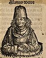 Alanus de Insulis (Alain de Lille). Woodcut. Wellcome V0000079