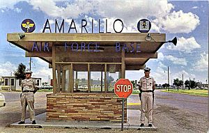 Amarillo Air Force Base - Front Gate - Postcard