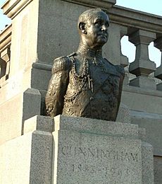 Andrew Browne Cunningham - Bronze bust at Trafalger Square - London - 240404