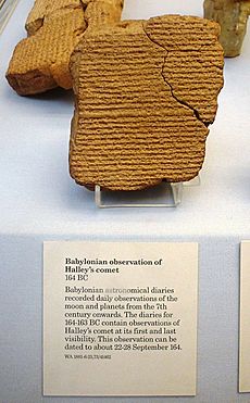 Babylonian tablet recording Halley's comet