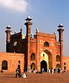 Badshahi Mosque entrance as seen from inside