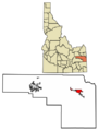 Bonneville County Idaho Incorporated and Unincorporated areas Swan Valley Highlighted 1679120