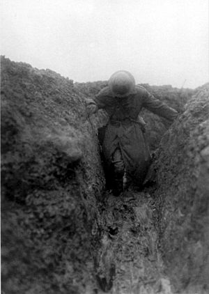 Charles Bean in Gird Trench Somme