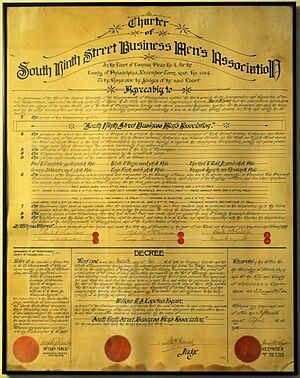Charter of South Ninth Street Business Men's Association (1915)