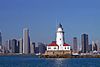 Chicago Harbor Lighthouse viewed from the east