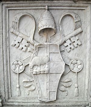 Coat of Arms of Pope Alexander VI Borgia - Castel Sant'Angelo, Rome