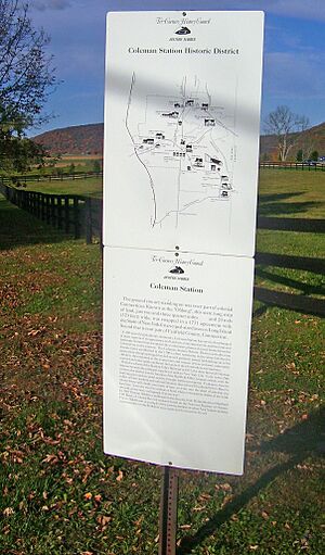Coleman Station Historic District sign
