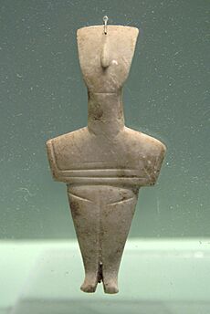 Cycladic figurine, female, marble, Crete, 2800-2200 BC, AM Chania, 076188