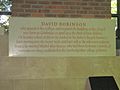 David Robinson memorial stone at Robinson College, Cambridge